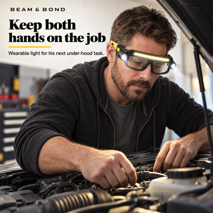Hands-Free LED Work Glasses.