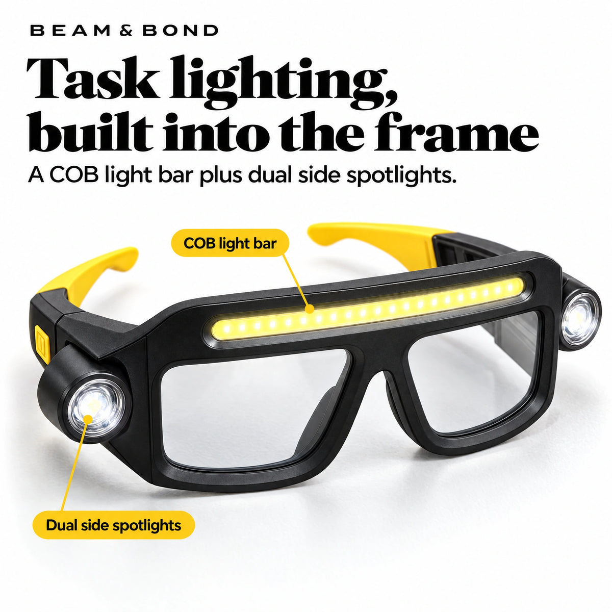 Hands-Free LED Work Glasses.